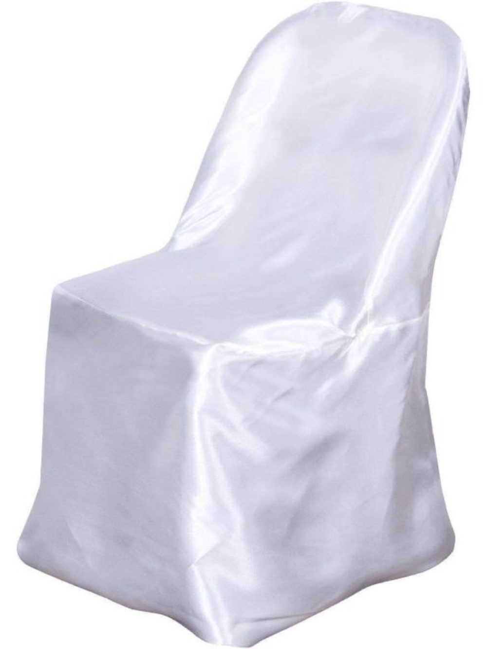25 pcs Satin folding chair covers w white glossy
